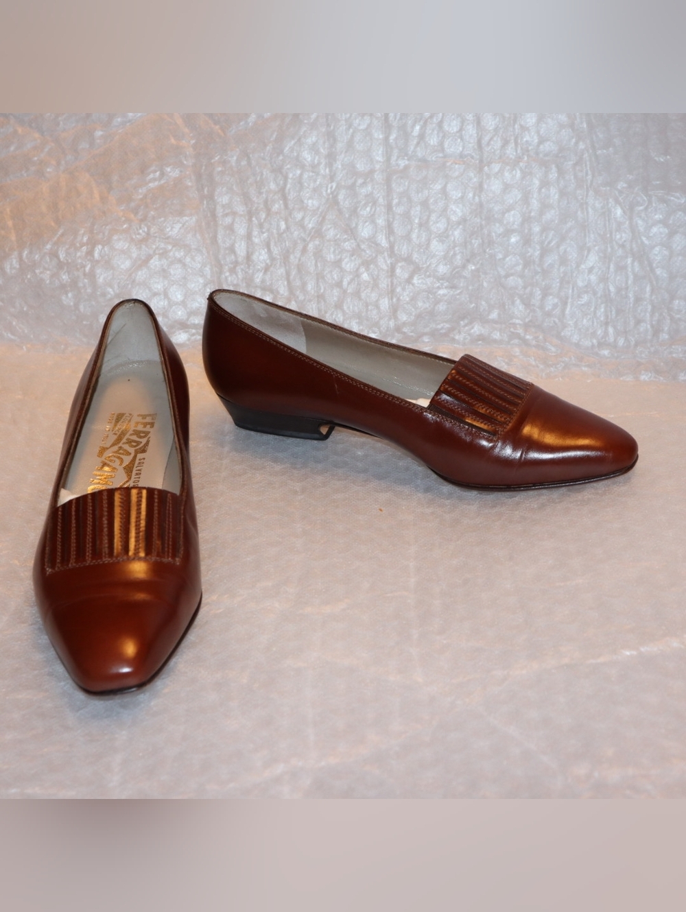 Salvatore Ferragamo brown leather Flats Size 4.5 B - Picture 6 of 8